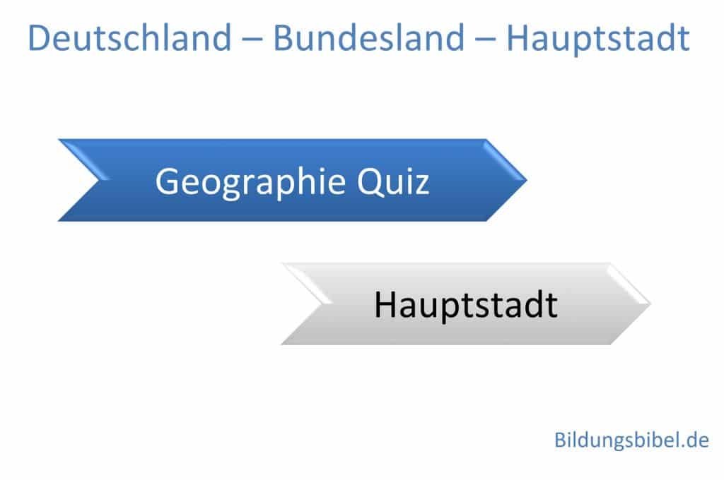 Test oder Quiz zum Thema Hauptstadt der Bundesländer in Deutschland. Finden Sie die Hauptstadt vom jeweiligen Bundesland in Deutschland.